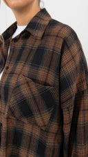 Camicia check nero/moro in flanella Susy Mix