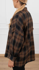 Camicia check nero/moro in flanella Susy Mix