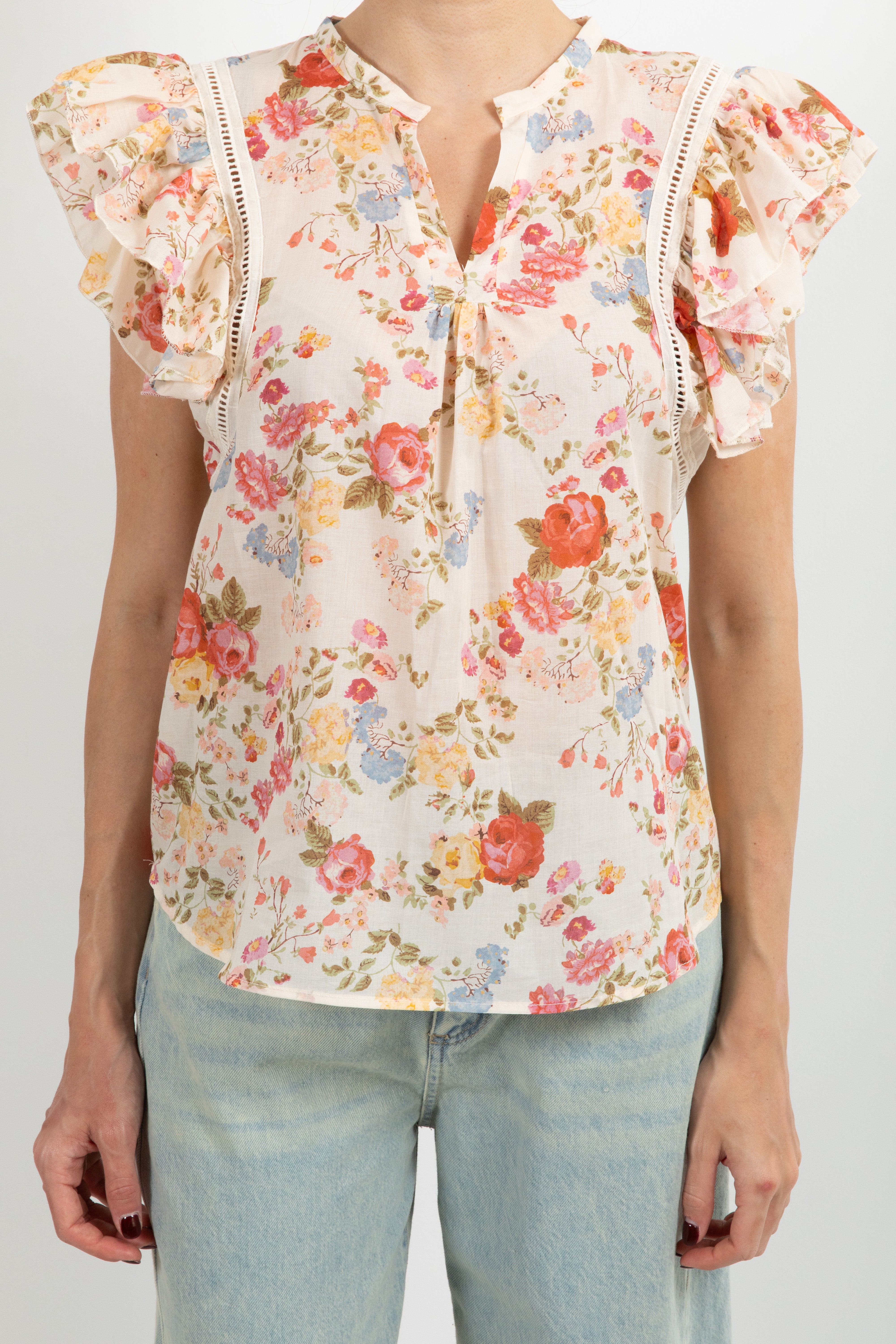 Blusa con rouches fantasia romance Tensione IN