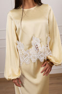 Blusa in viscosa con pizzo a contrasto Tensione IN