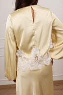 Blusa in viscosa con pizzo a contrasto Tensione IN
