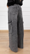 Jeans Marina cargo lavaggio nero ViCOLO