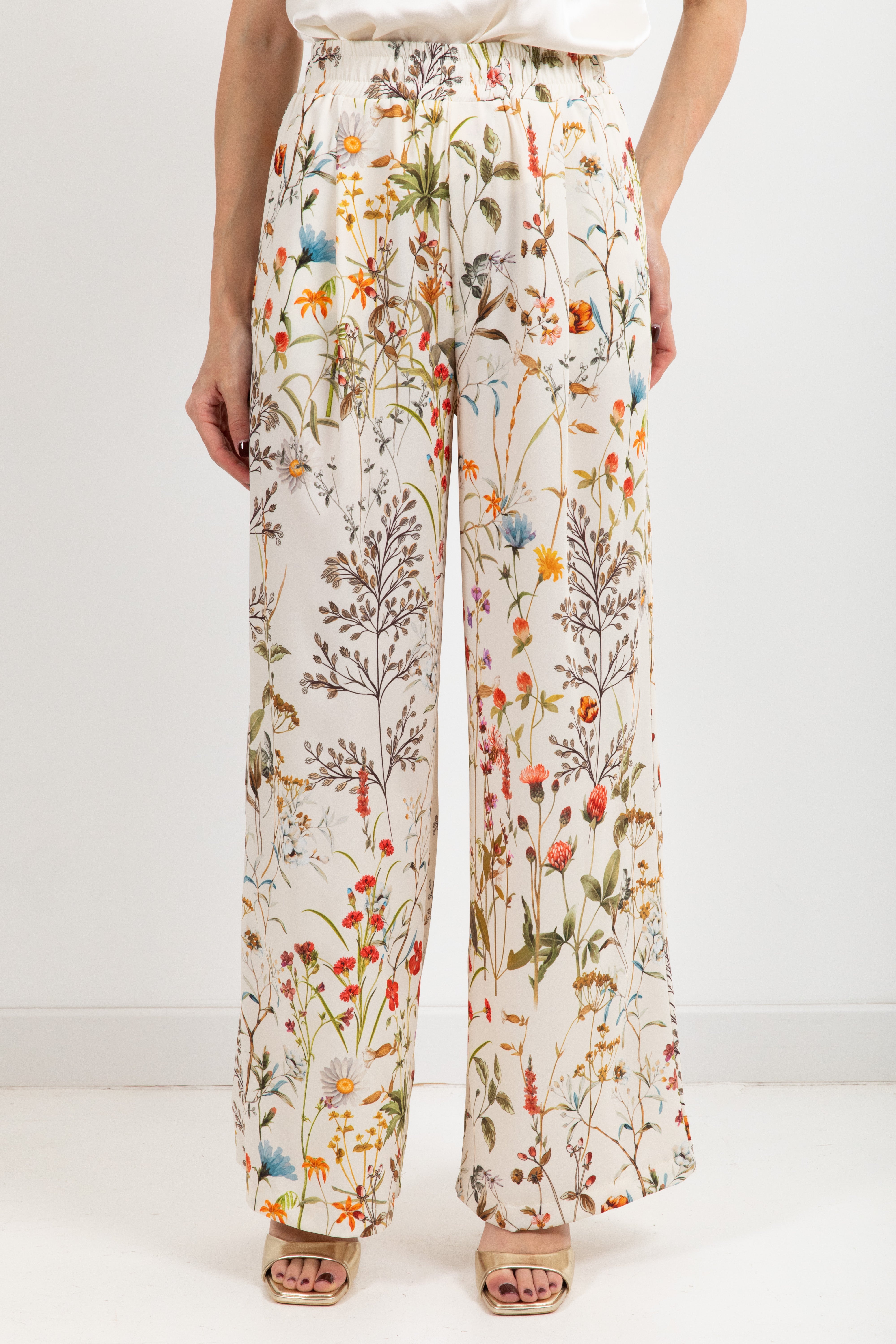 Pantalone con elastico fantasia erbolario ViCOLO