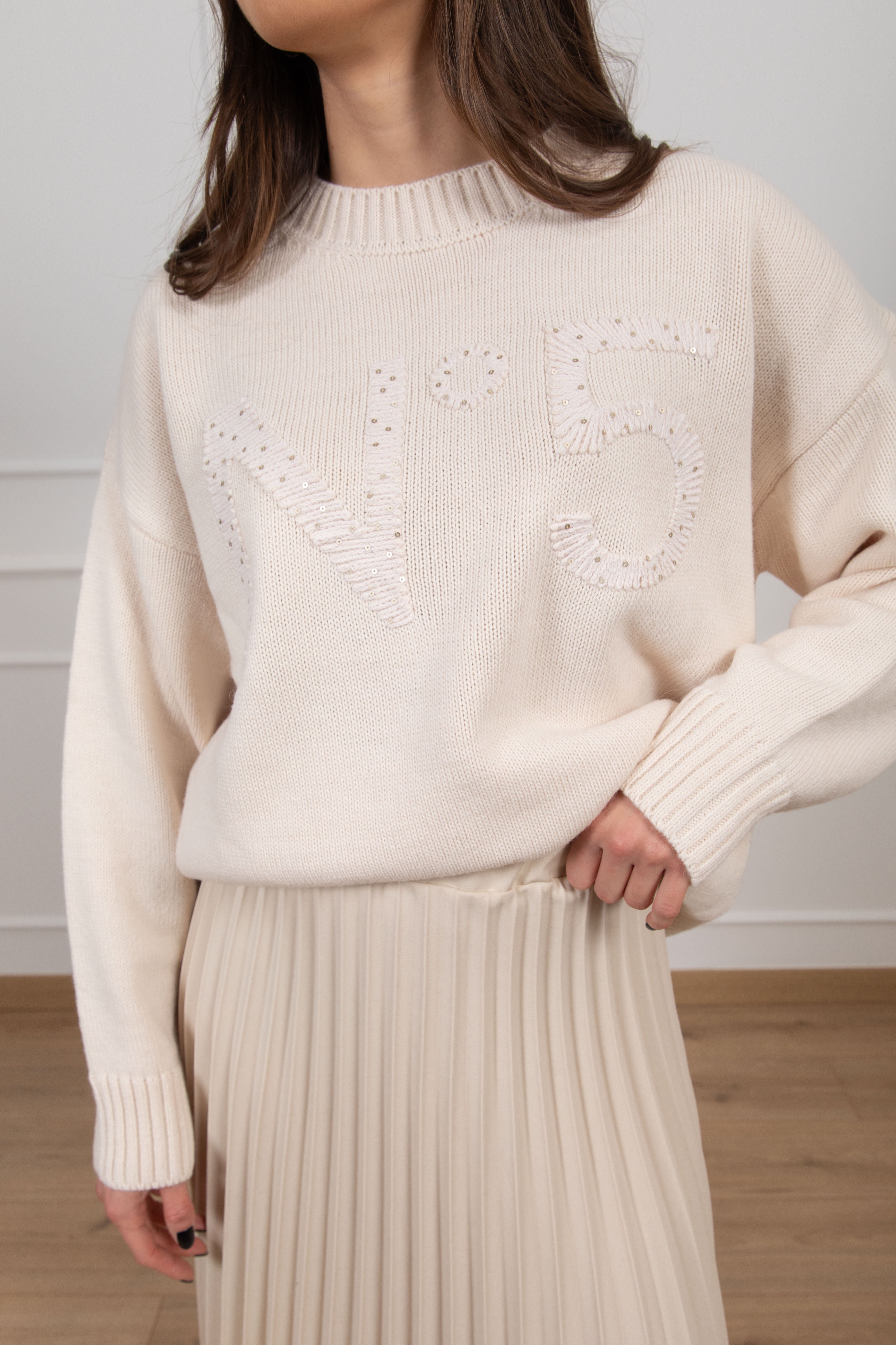 Pull "N 5" con paillettes Tensione IN