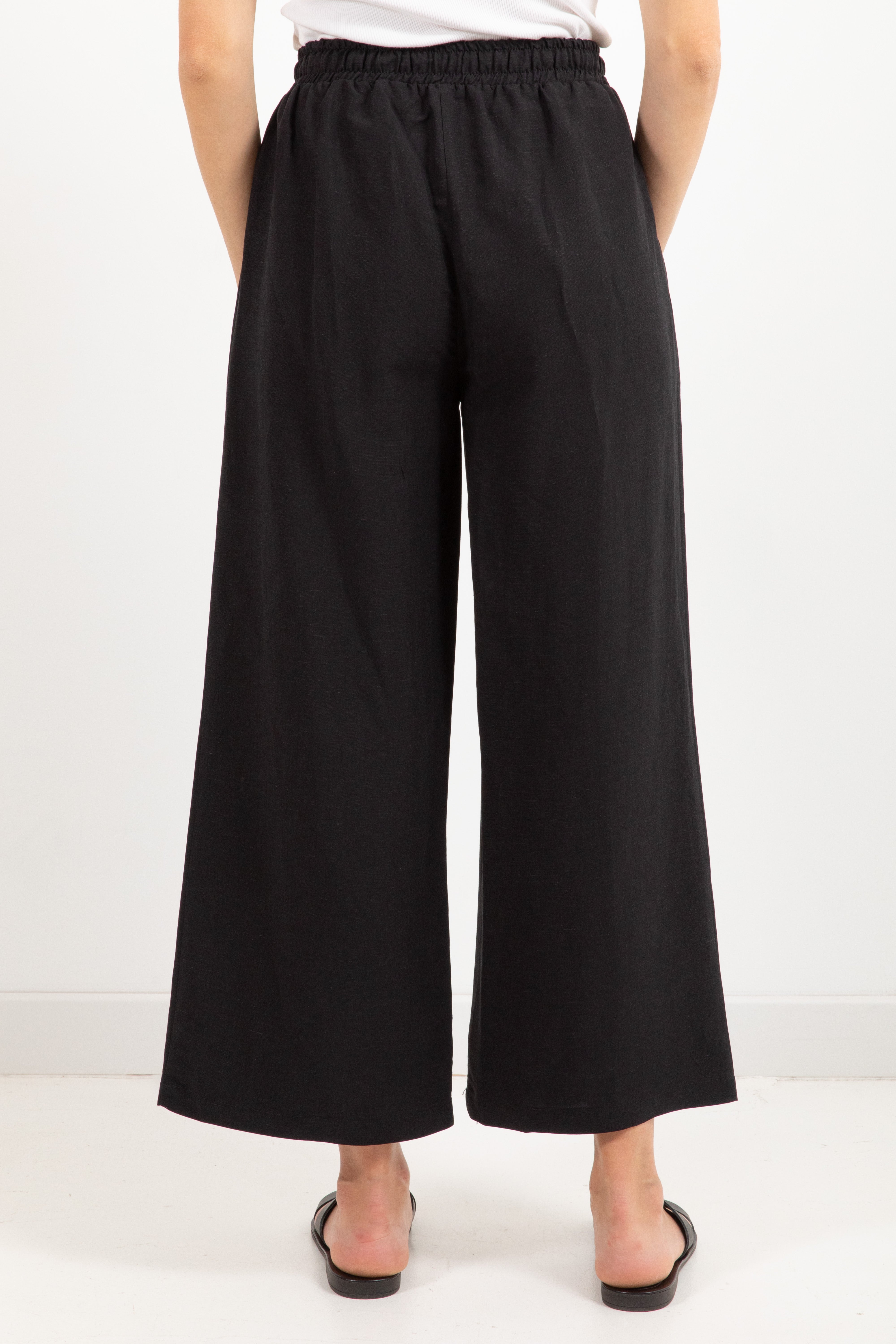 Pantalone in lino e viscosa con coulisse Tensione IN