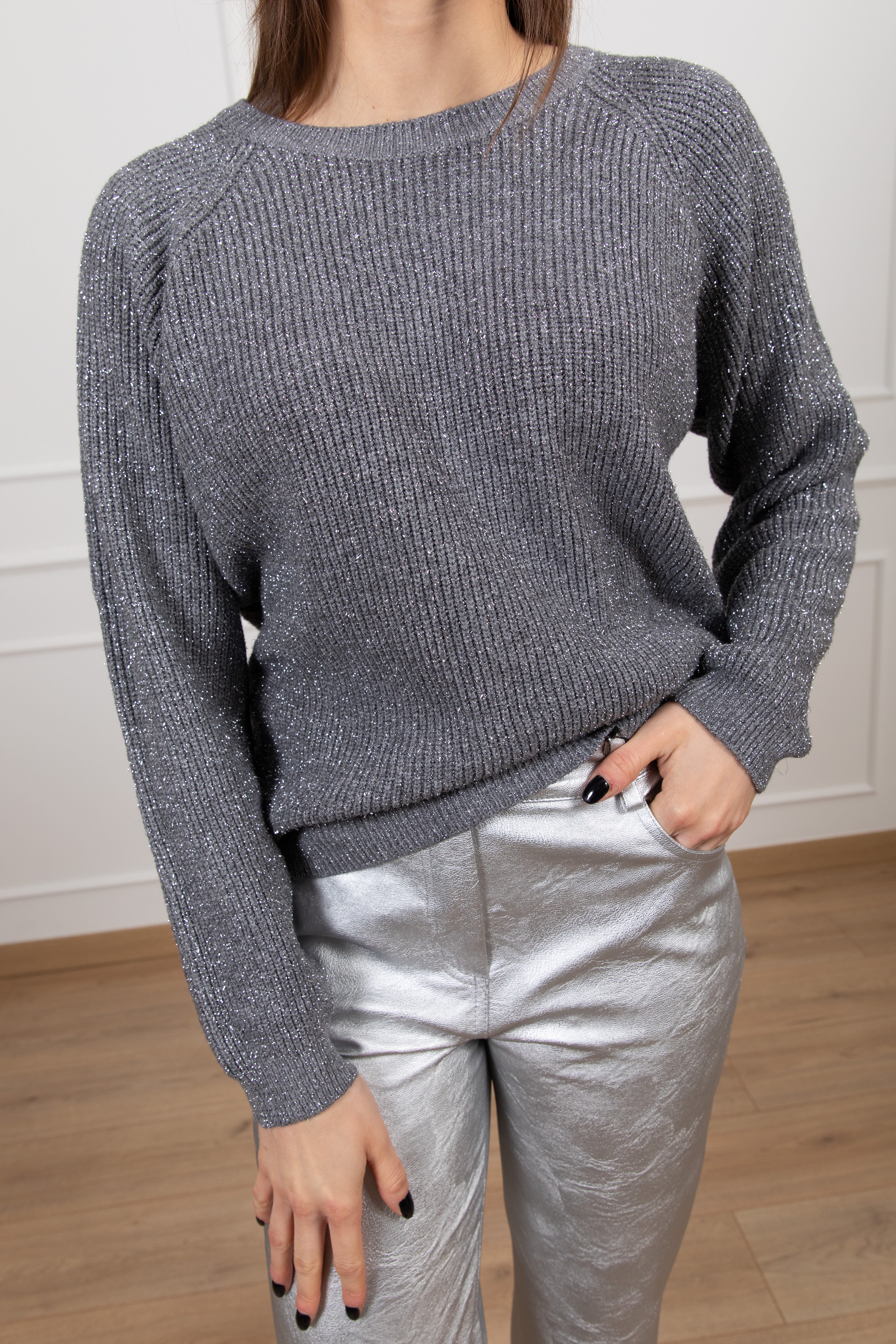 Pull girocollo in lurex Susy Mix