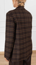 Giacca mono-bottone check moro con spille ViCOLO