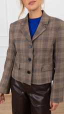 Giacca cropped 3 bottoni principe di galles ViCOLO