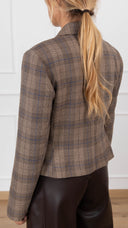 Giacca cropped 3 bottoni principe di galles ViCOLO
