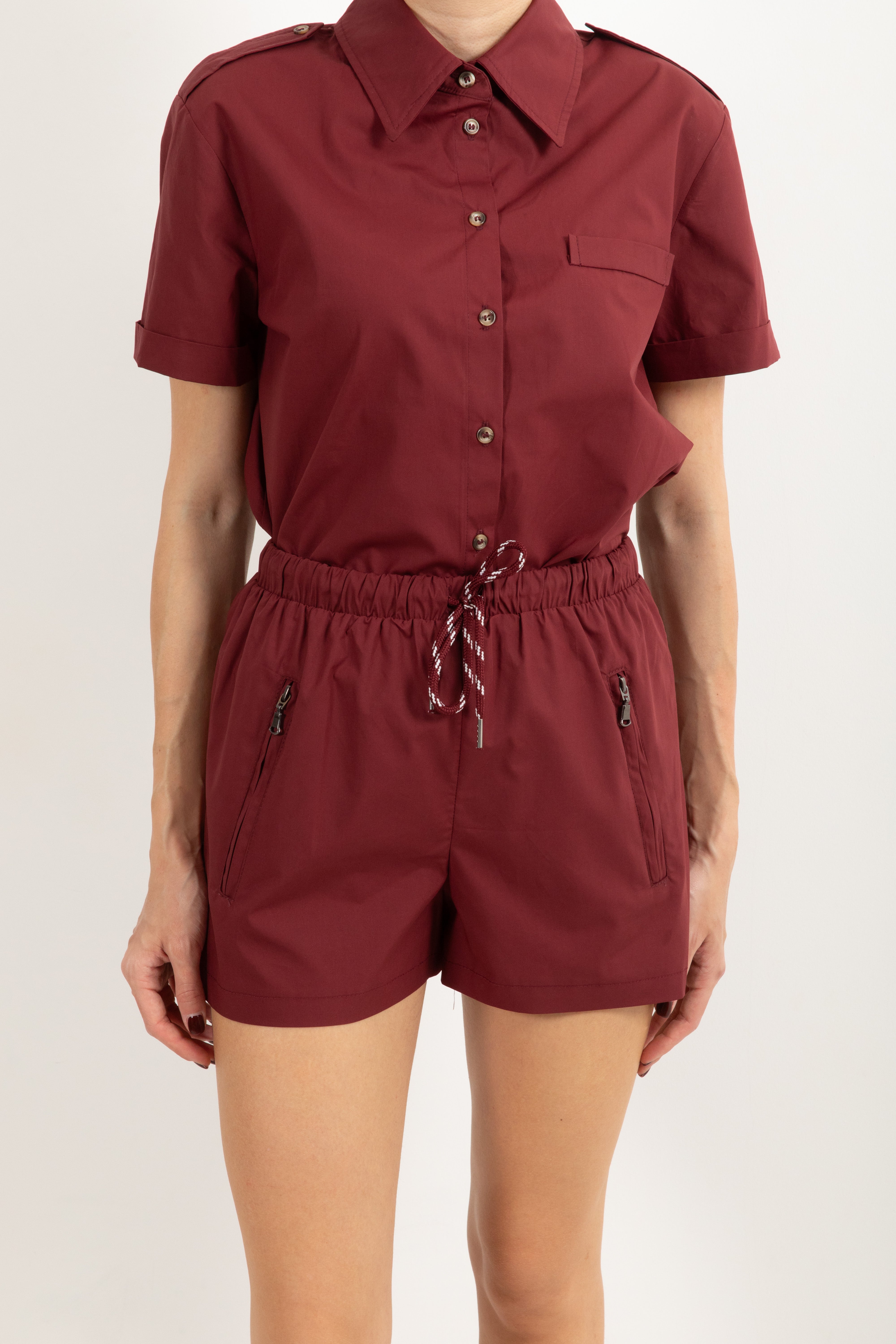 Coordinato camicia e shorts in cotone ViCOLO
