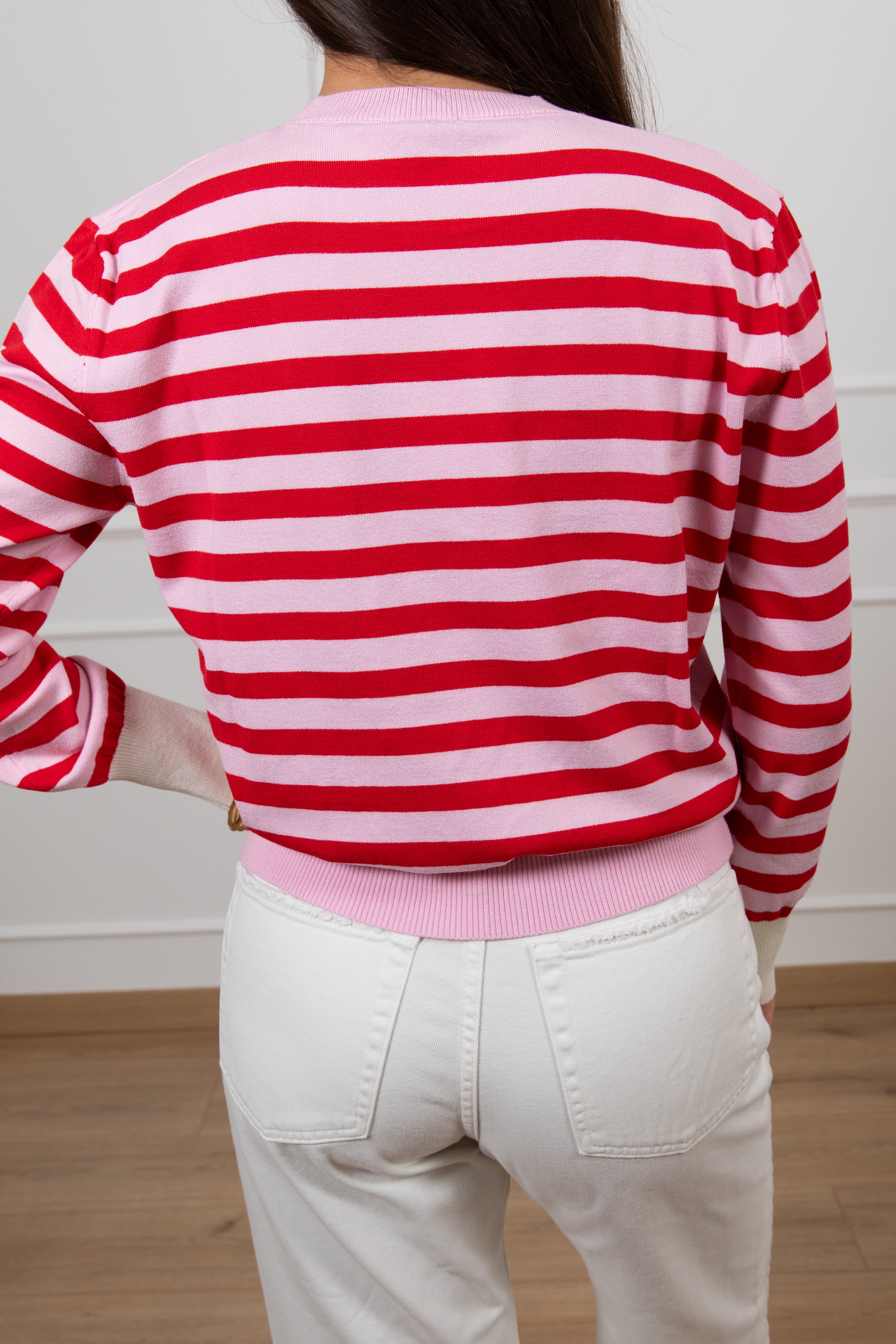 Maglia a righe con polso a contrasto Motel