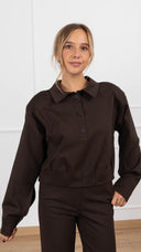 Polo punto milano con spallina imbottita variante moro Haveone