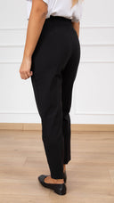 Pantalone a sigaretta punto milano variante nero Haveone