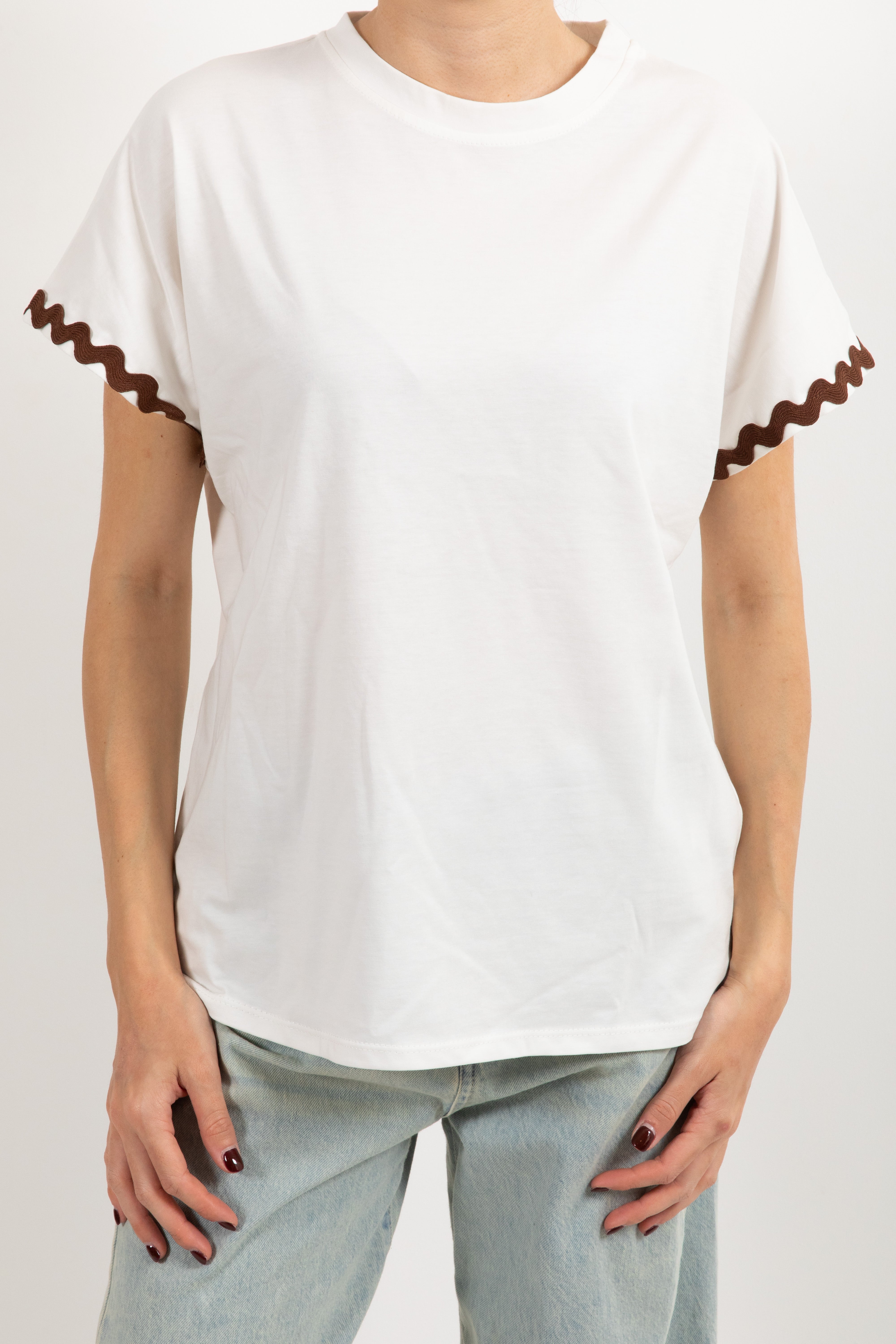 T-shirt con passamaneria onda Susy Mix