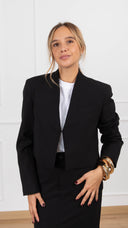 Giacca cropped con collo sciallato Haveone
