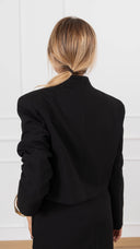 Giacca cropped con collo sciallato Haveone