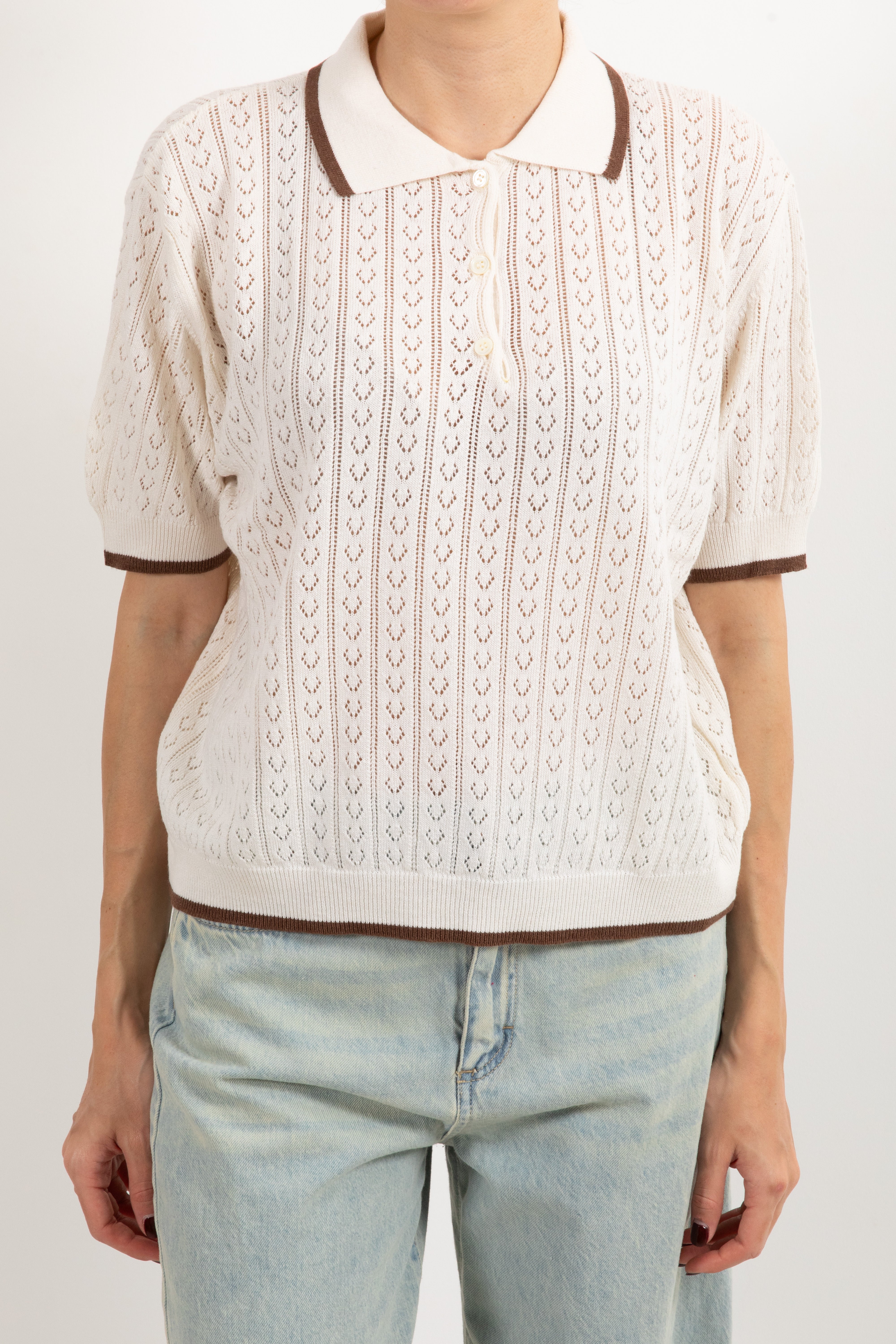 Polo in maglia crochet ViCOLO