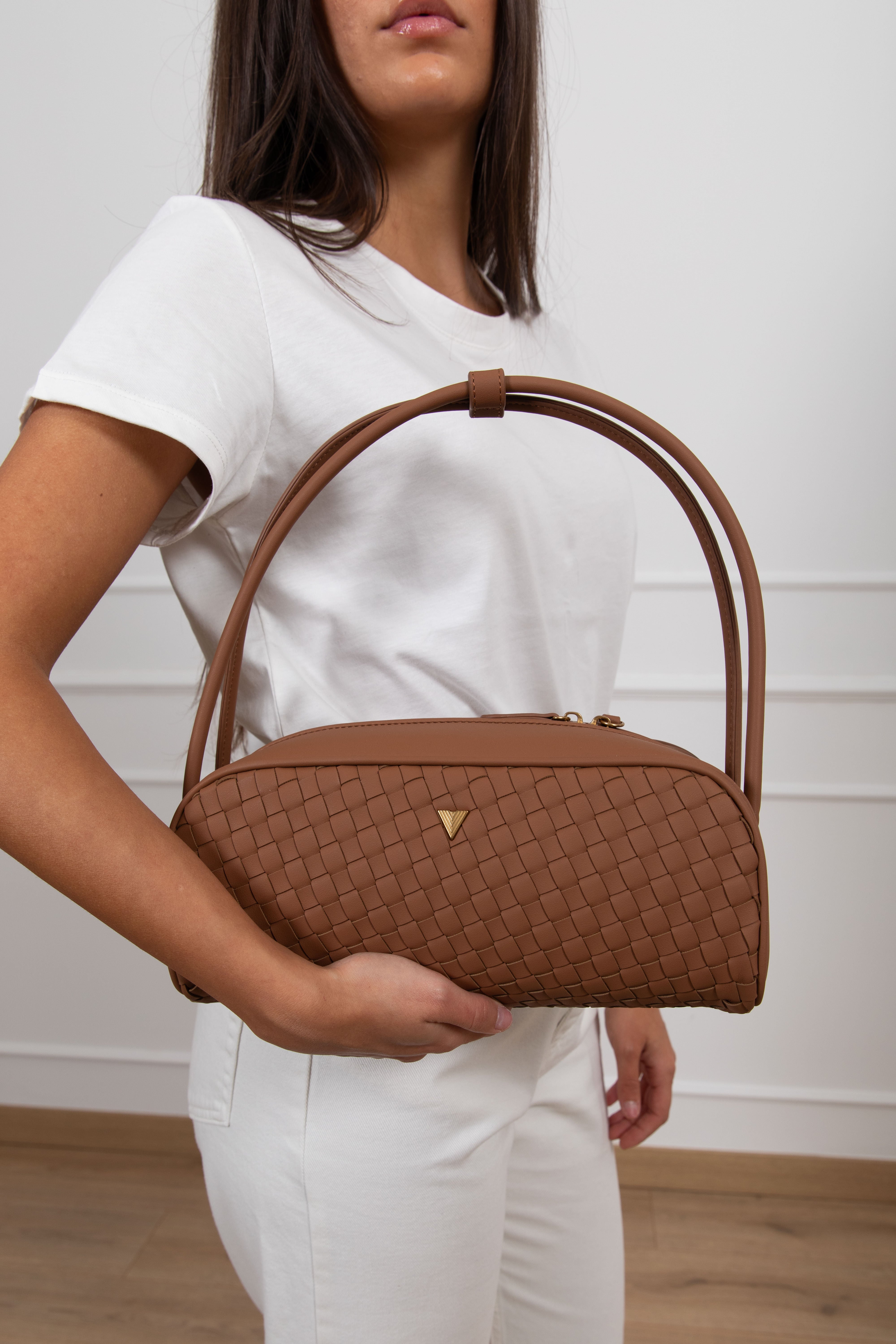 Borsa Hicari in eco-pelle intrecciata ViCOLO