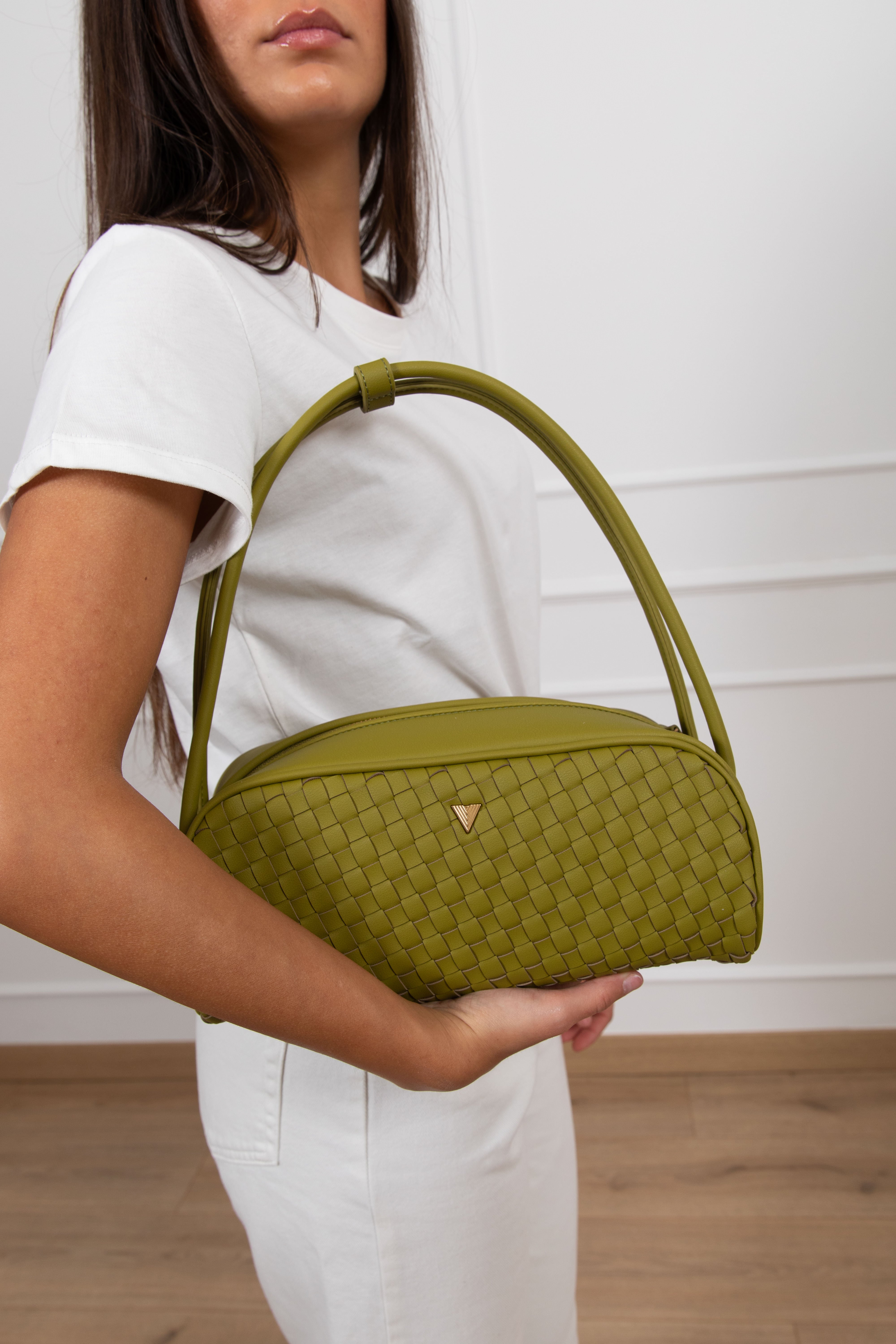 Borsa Hicari in eco-pelle intrecciata ViCOLO