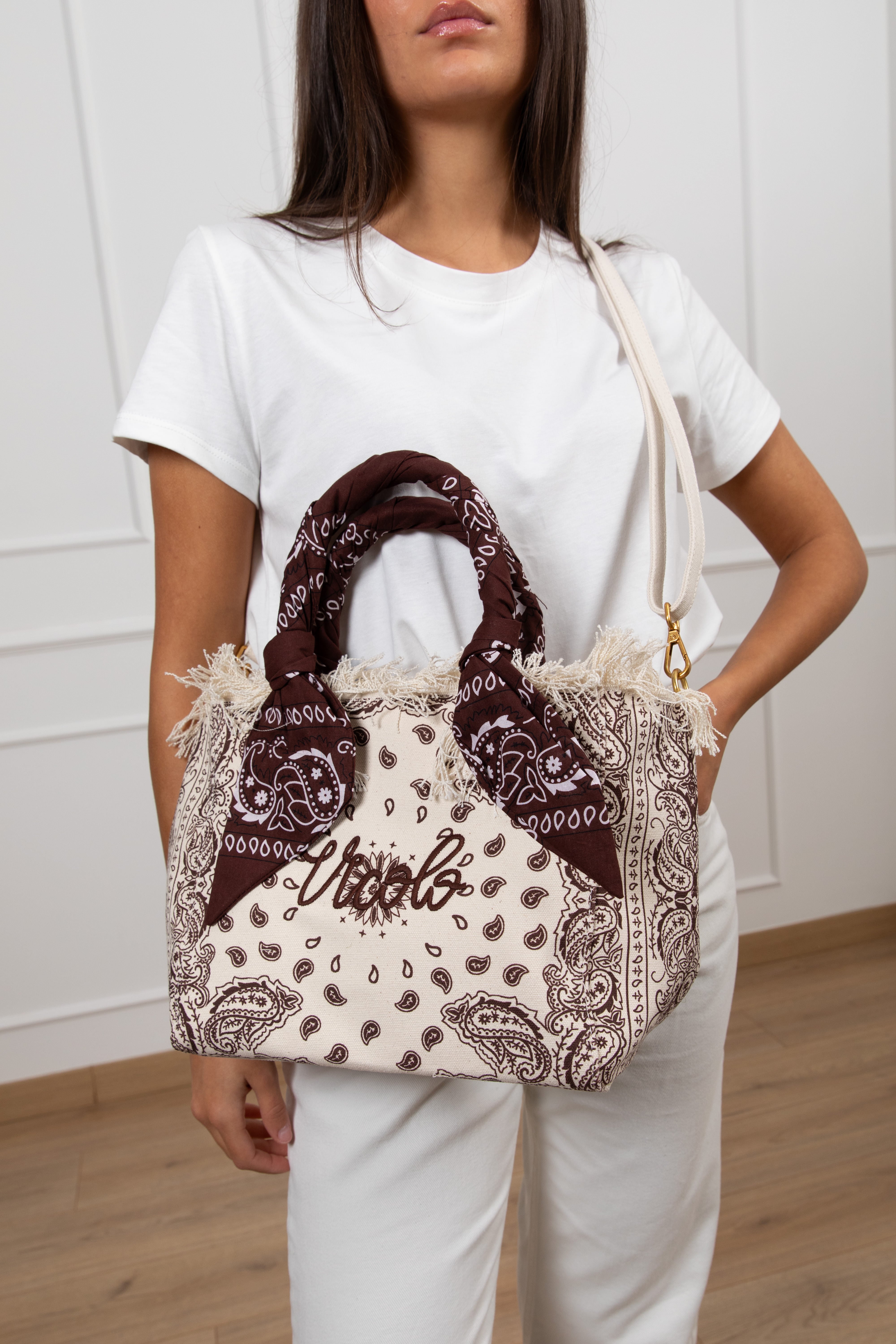 Borsa Ibiza fantasia bandana con frange ViCOLO