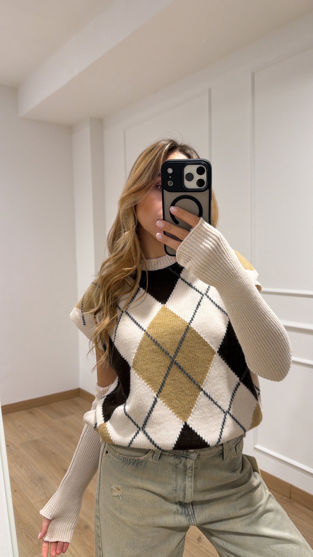 Pull rombi con manicotti Tensione IN