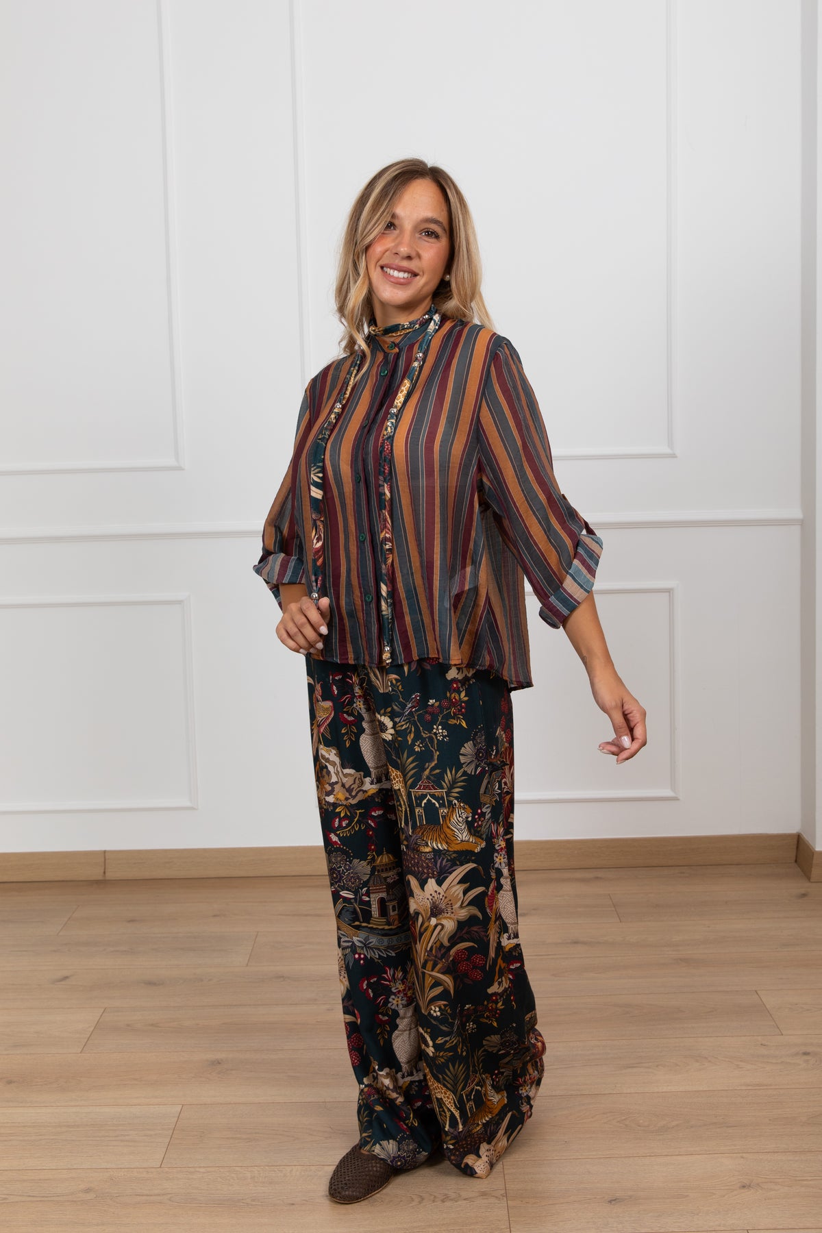 Pantalone fantasia "Nomad" con elastico Haveone