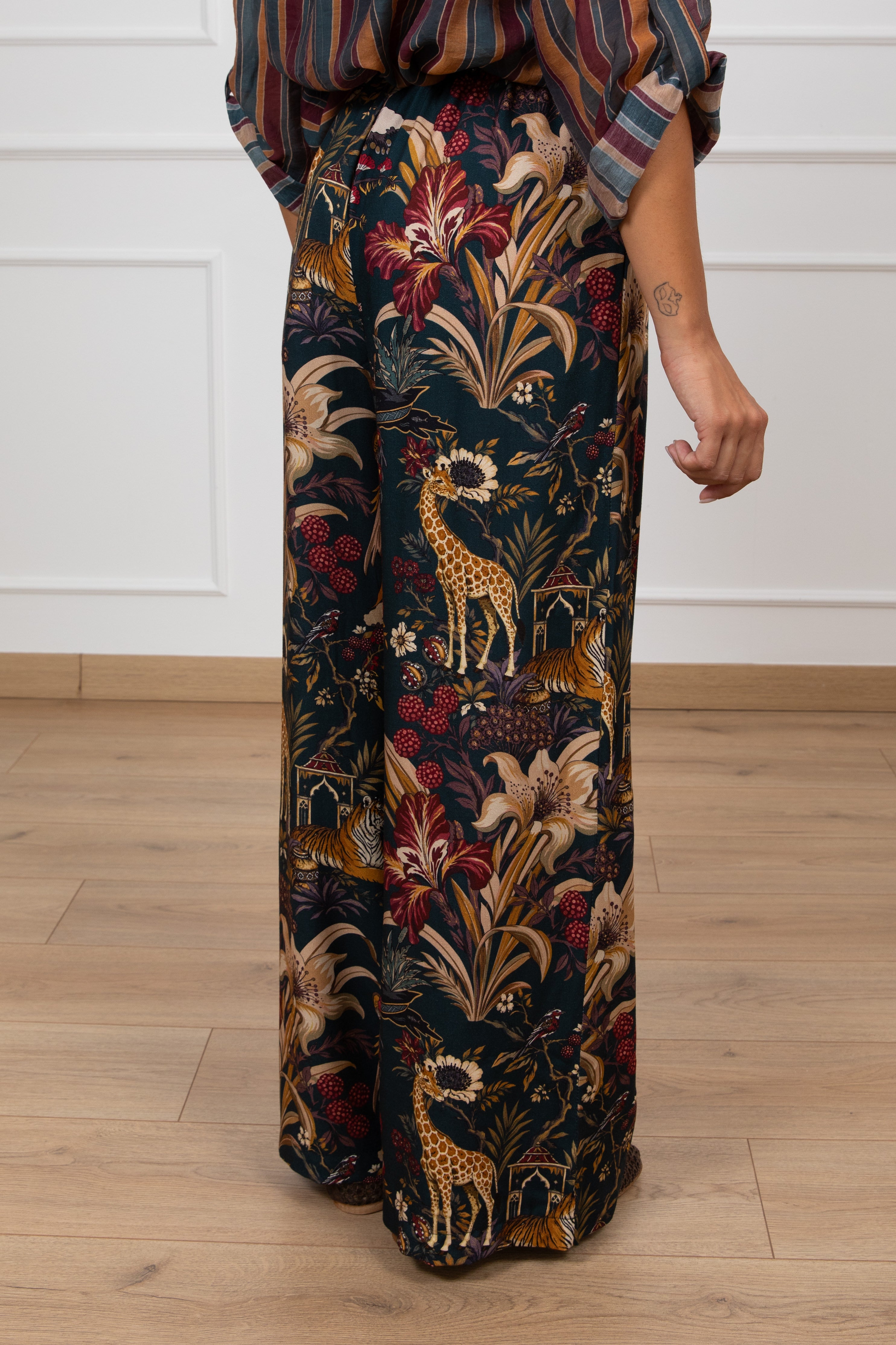 Pantalone fantasia "Nomad" con elastico Haveone