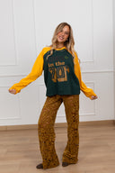 Pantalone in ciniglia con pizzo variante olio Haveone