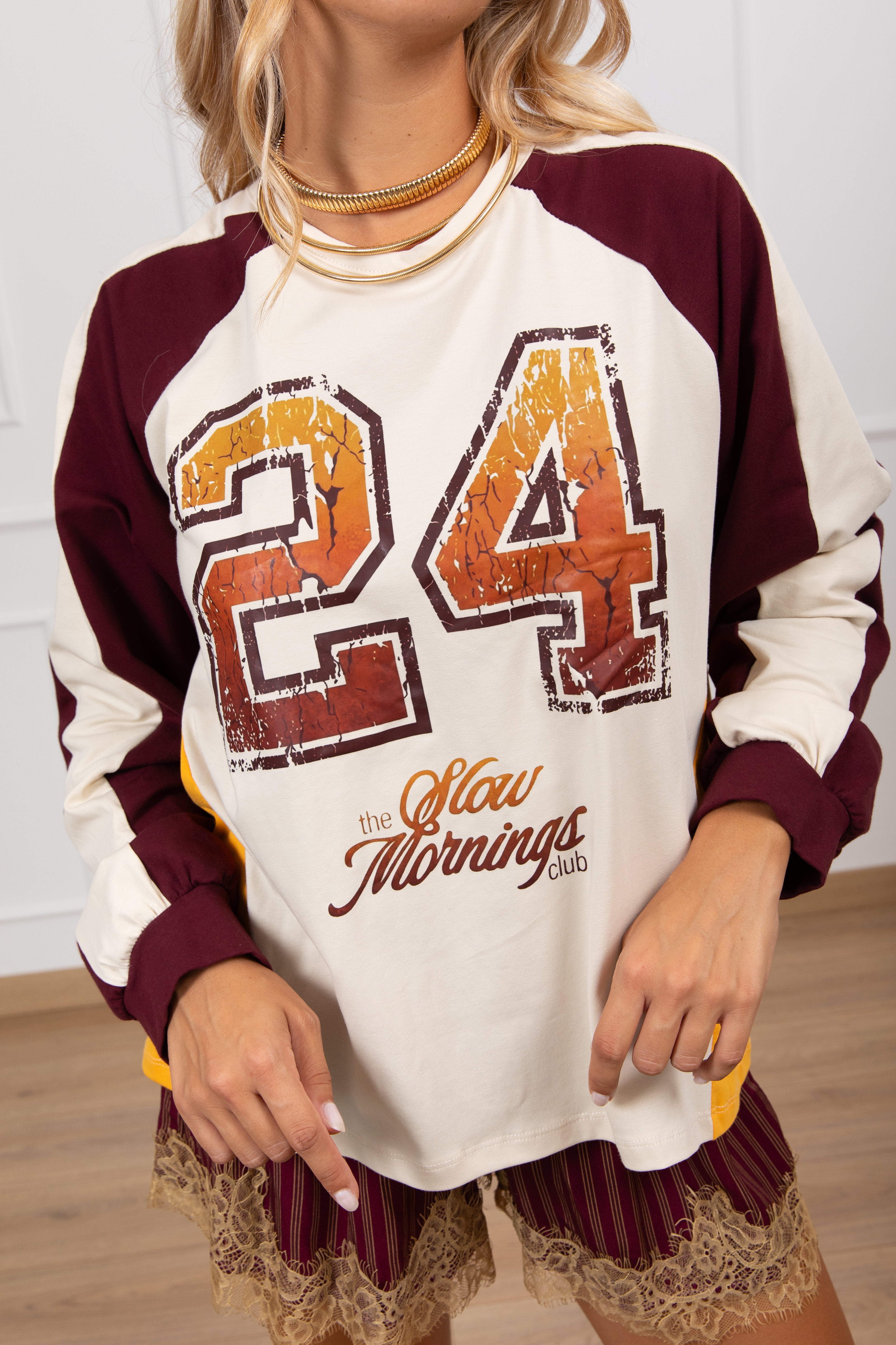 T-shirt bi-color "The slow mornings club" Haveone