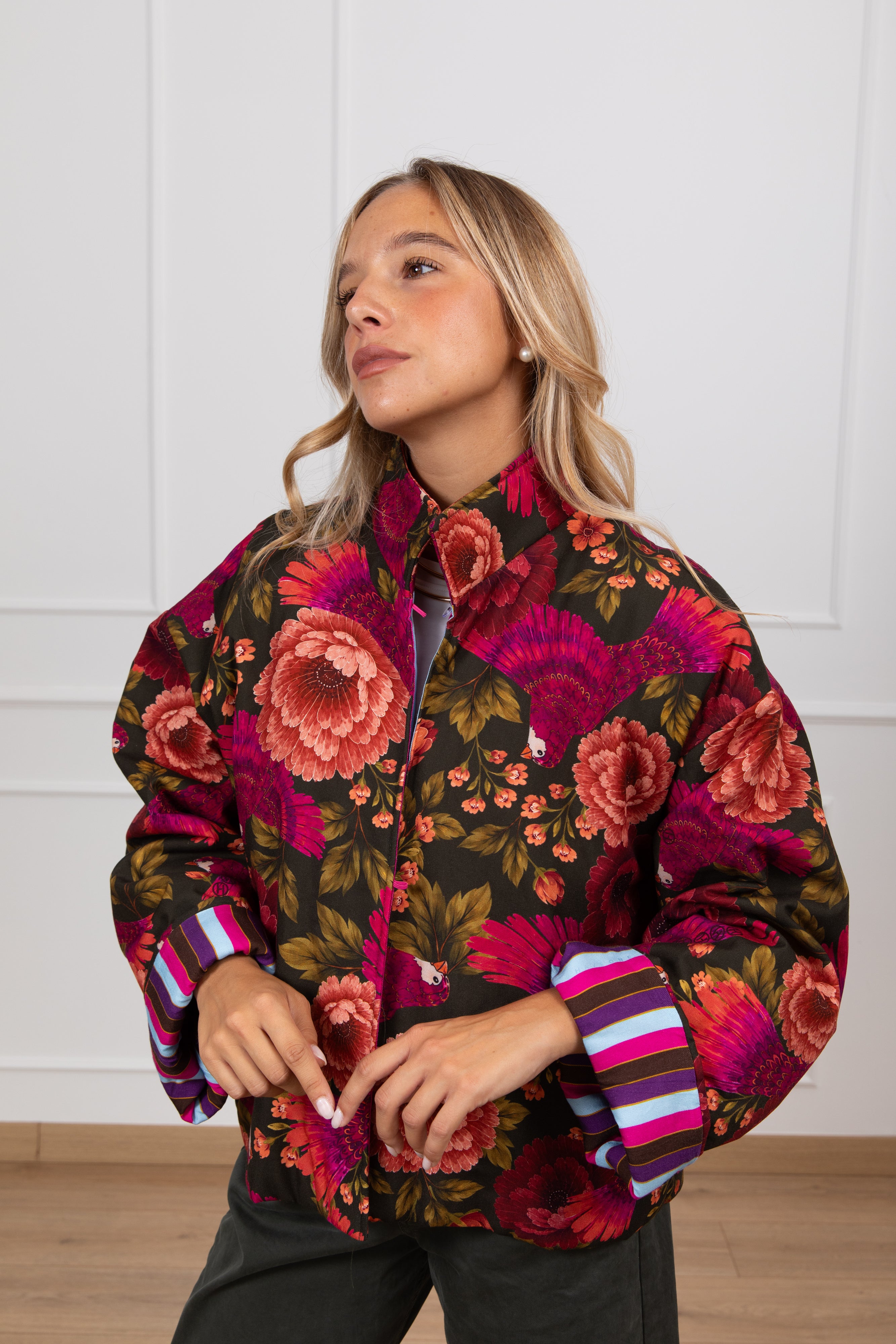 Bomber fantasia "Colibrì" in tessuto Haveone