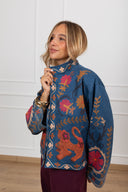 Giacca kimono in eco-camoscio fantasia drago Haveone