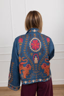 Giacca kimono in eco-camoscio fantasia drago Haveone