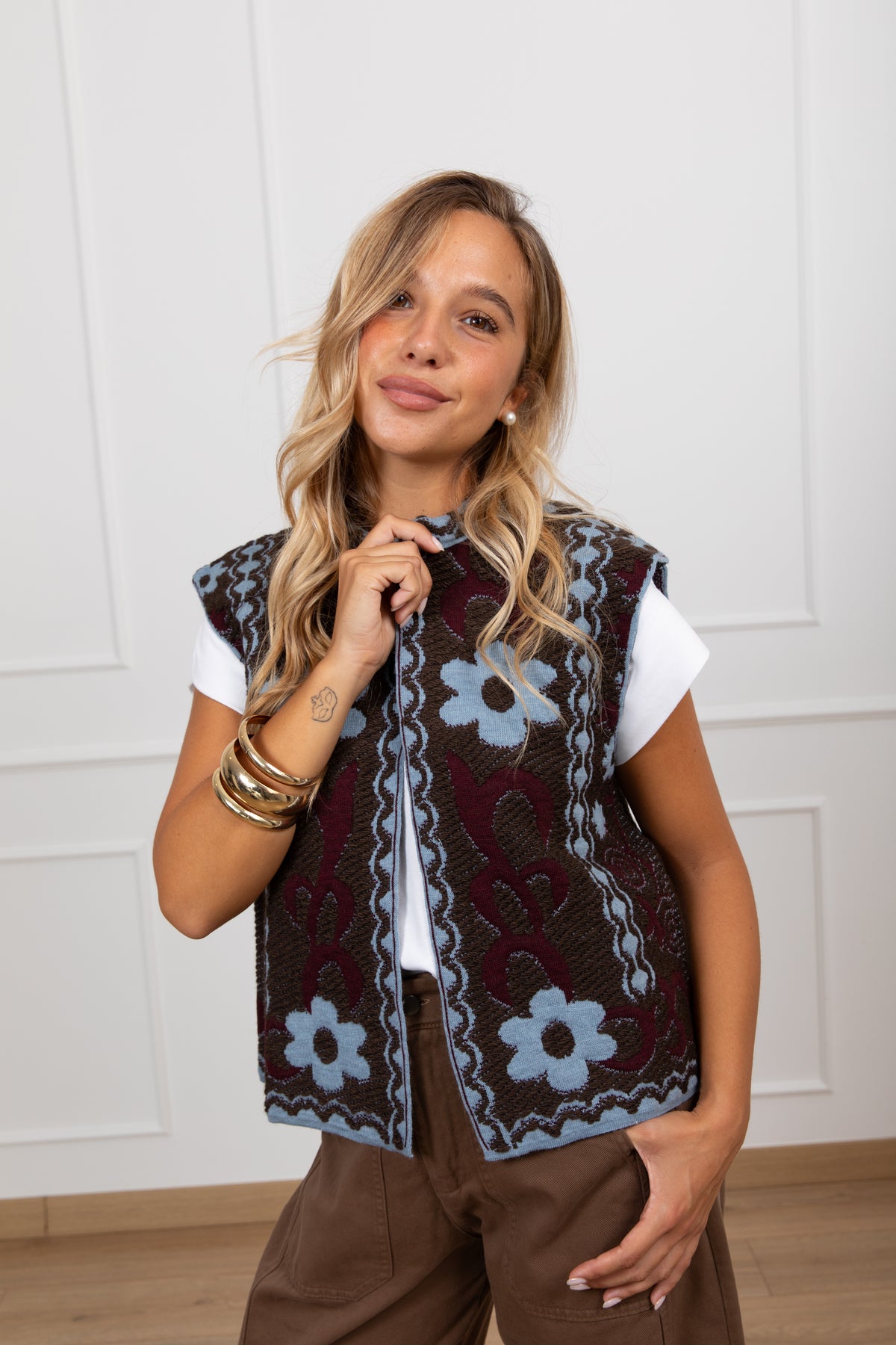 Gilet fantasia fiori Tensione IN
