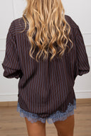 Camicia bacchettata in viscosa con tasca Haveone