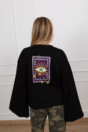 T-shirt "Le soleil dans le coeur" variante nero ViCOLO