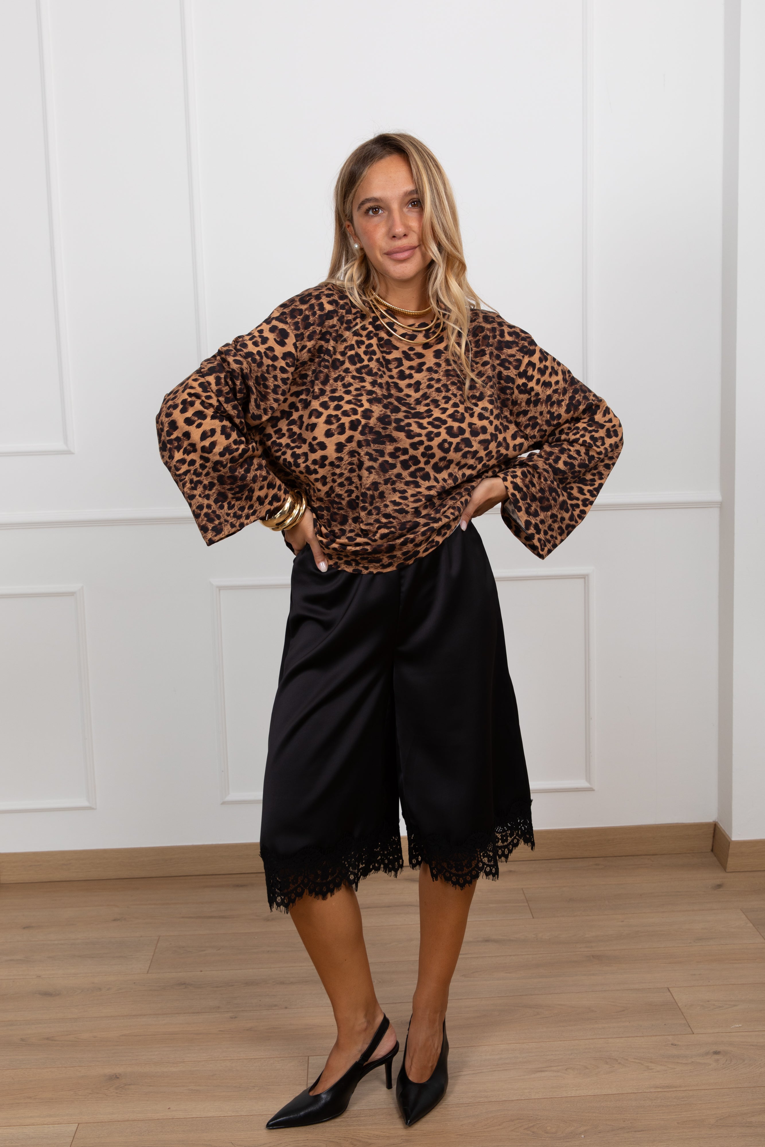 T-shirt manica lunga fantasia animalier Tensione IN