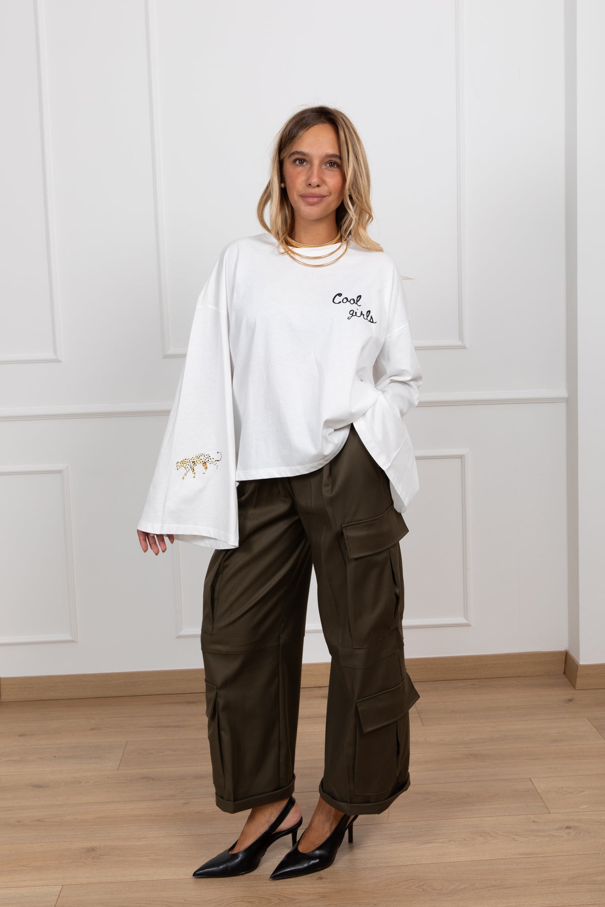 T-shirt manica lunga "Cool girls" ViCOLO