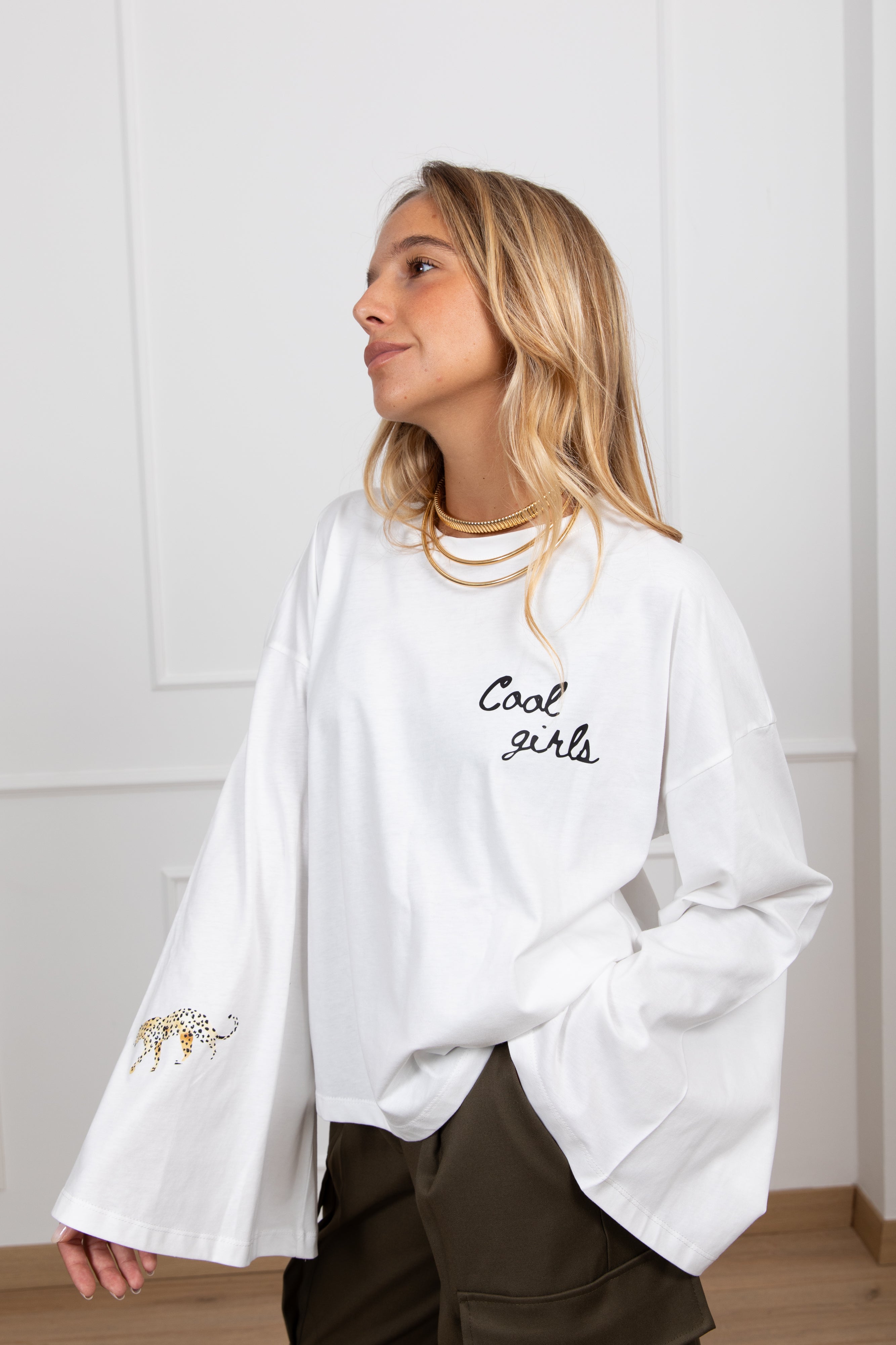 T-shirt manica lunga "Cool girls" ViCOLO