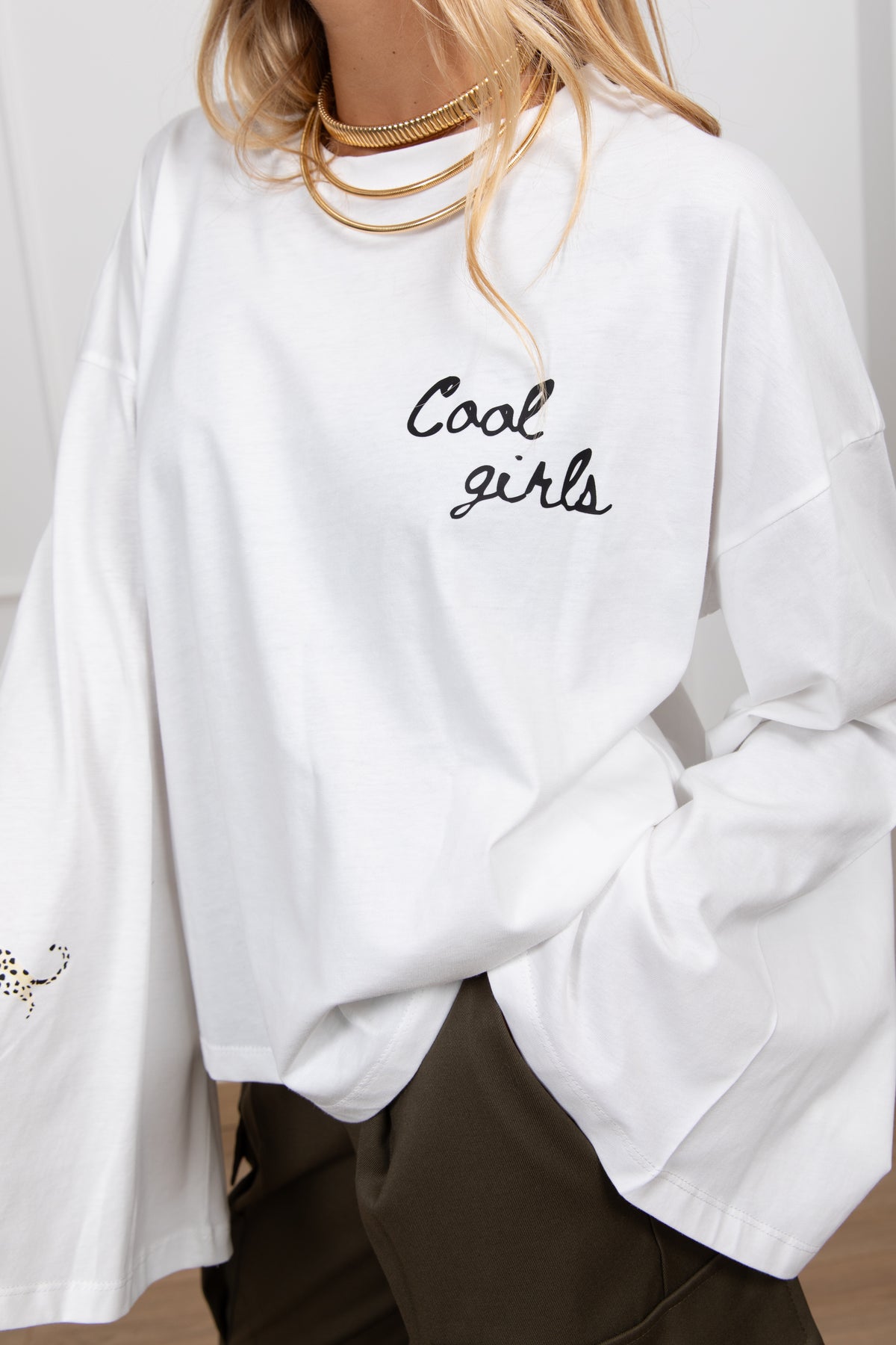 T-shirt manica lunga "Cool girls" ViCOLO
