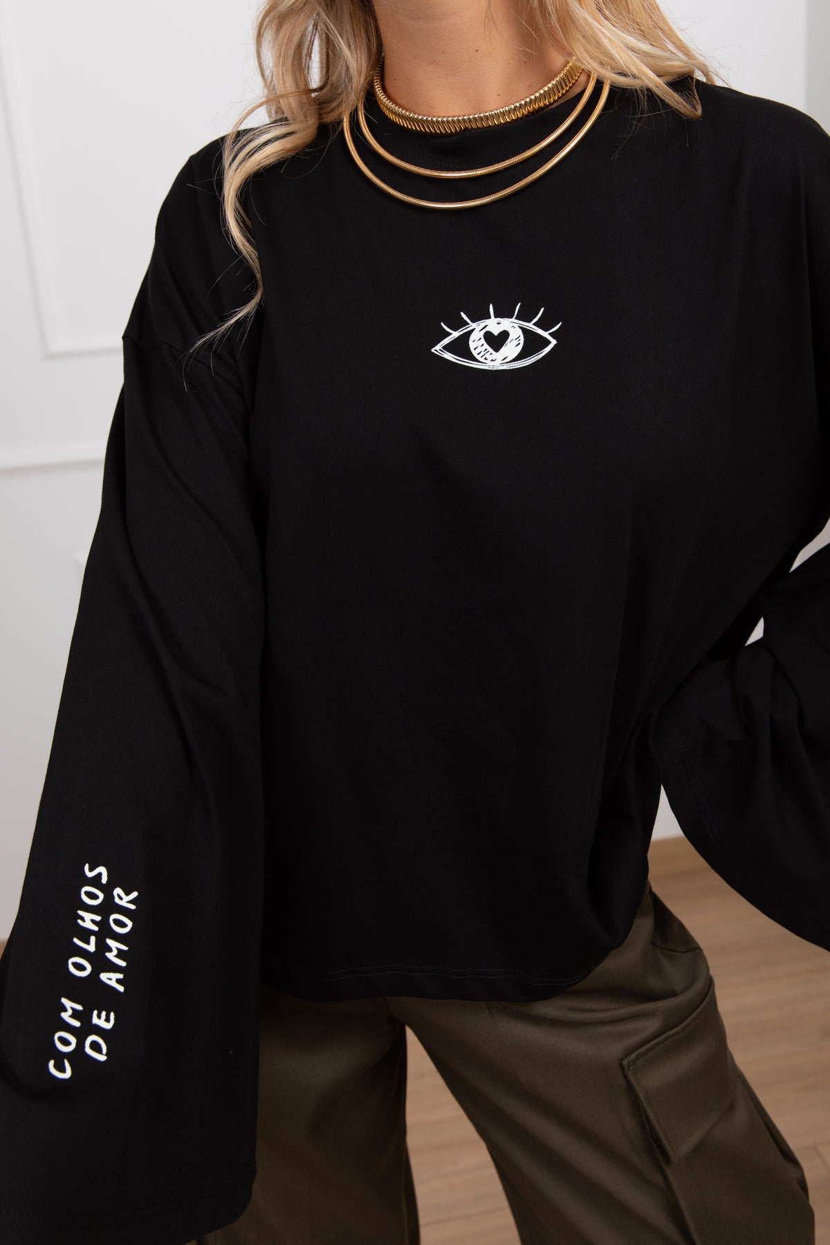 T-shirt manica lunga "Ver a vida" ViCOLO