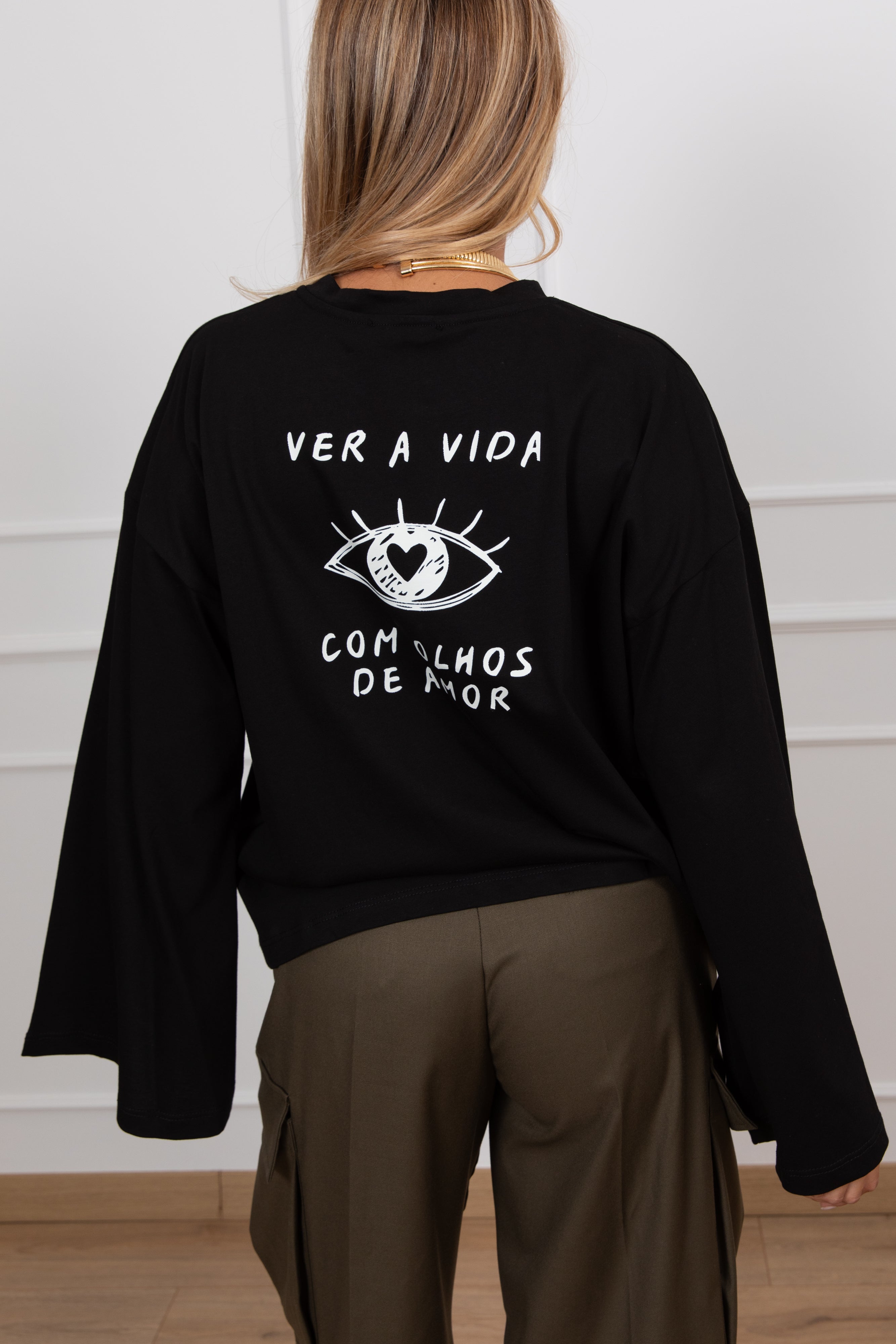T-shirt manica lunga "Ver a vida" ViCOLO