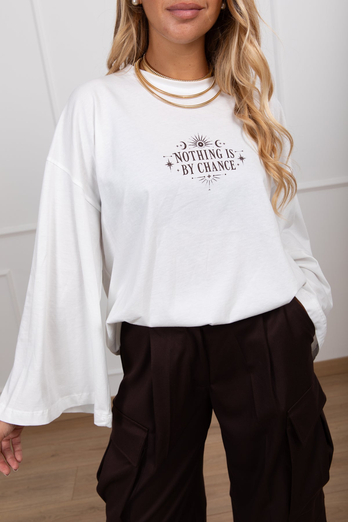 T-shirt manica lunga "Nothing is by chance" ViCOLO