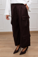 Pantalone cargo in viscosa variante moro ViCOLO