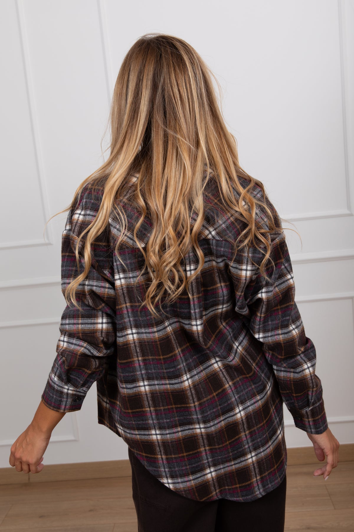 Camicia check in flanella variante moro Tensione IN
