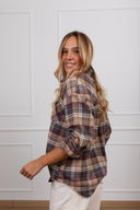 Camicia check in flanella variante beige Tensione IN