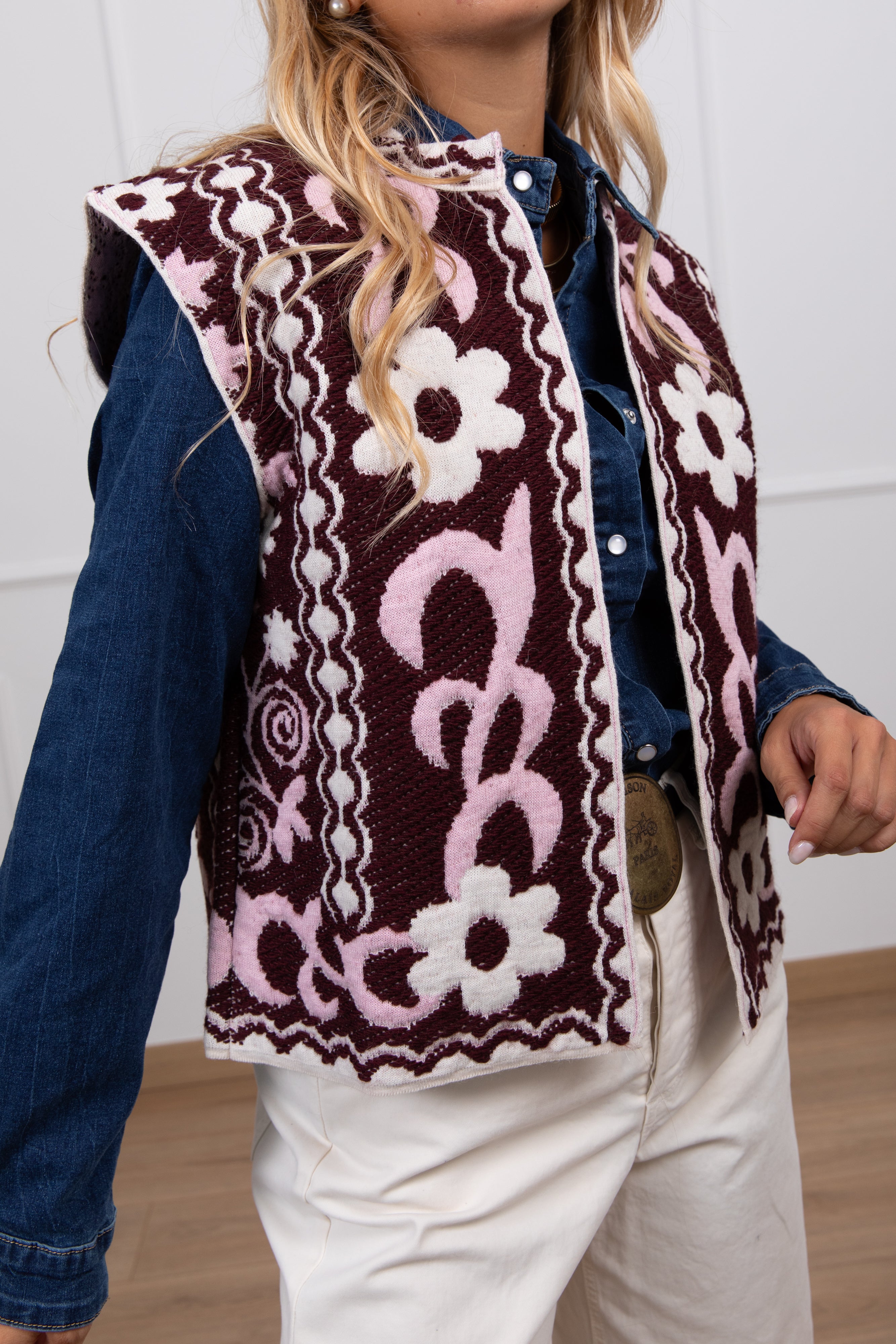 Gilet fantasia fiori Tensione IN