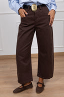 Pantalone 5 tasche con cintura placca variante moro Tensione IN