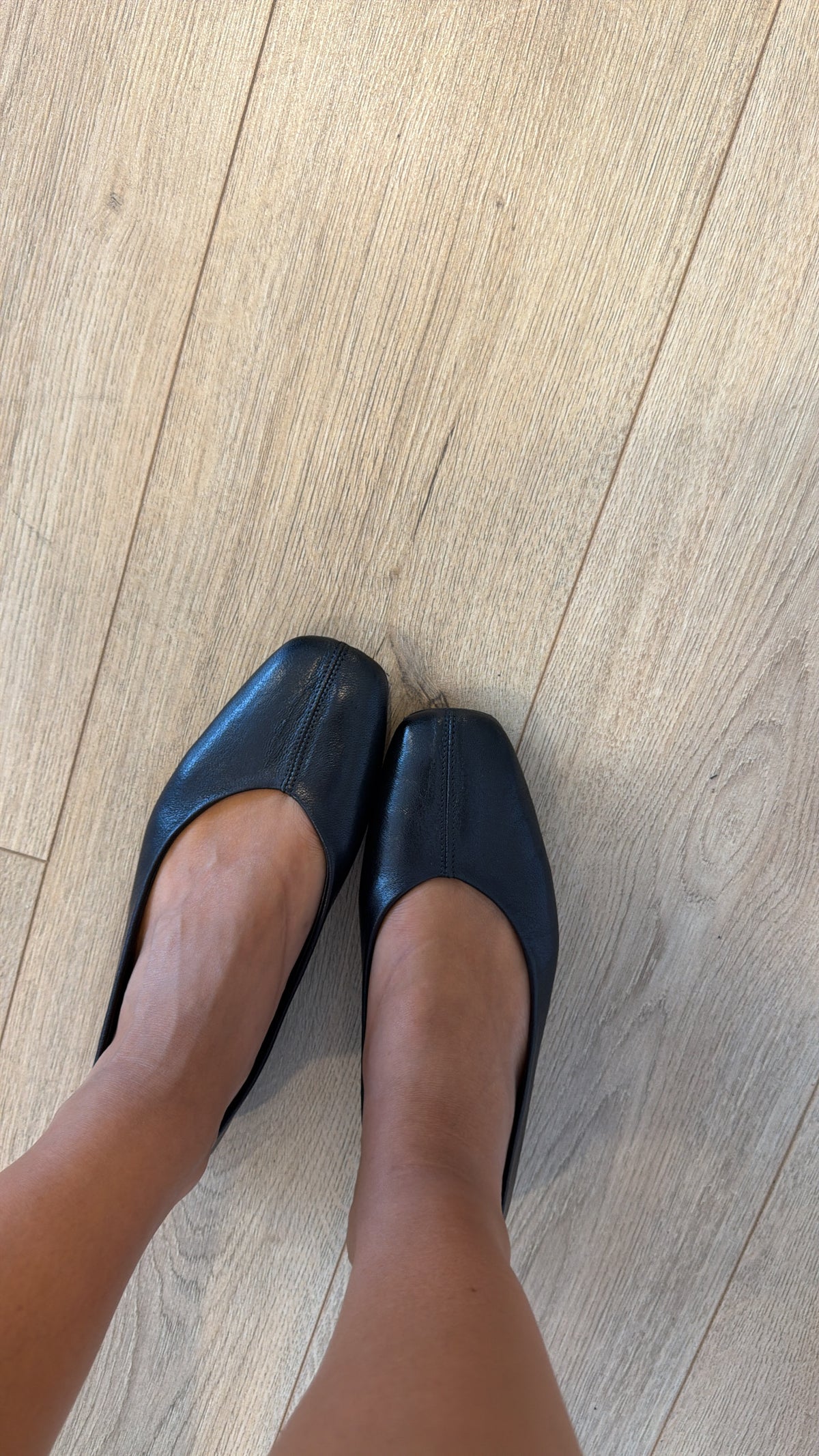 Ballerina in pelle variante nero Susy Mix