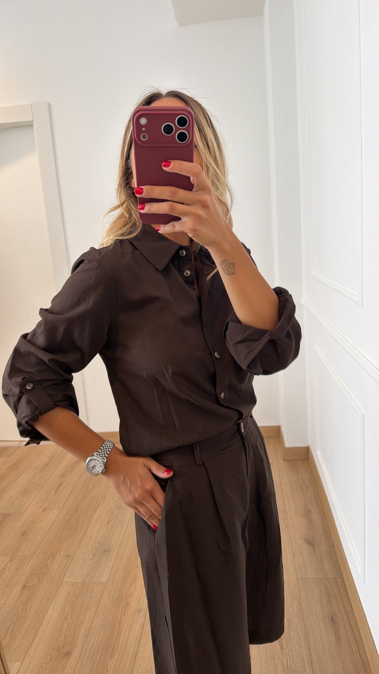 Camicia in lino e viscosa ViCOLO