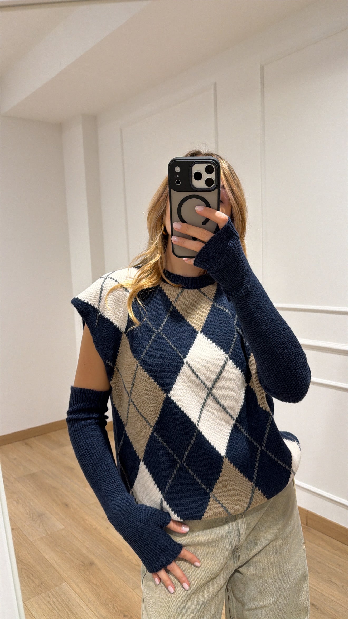 Pull rombi con manicotti Tensione IN